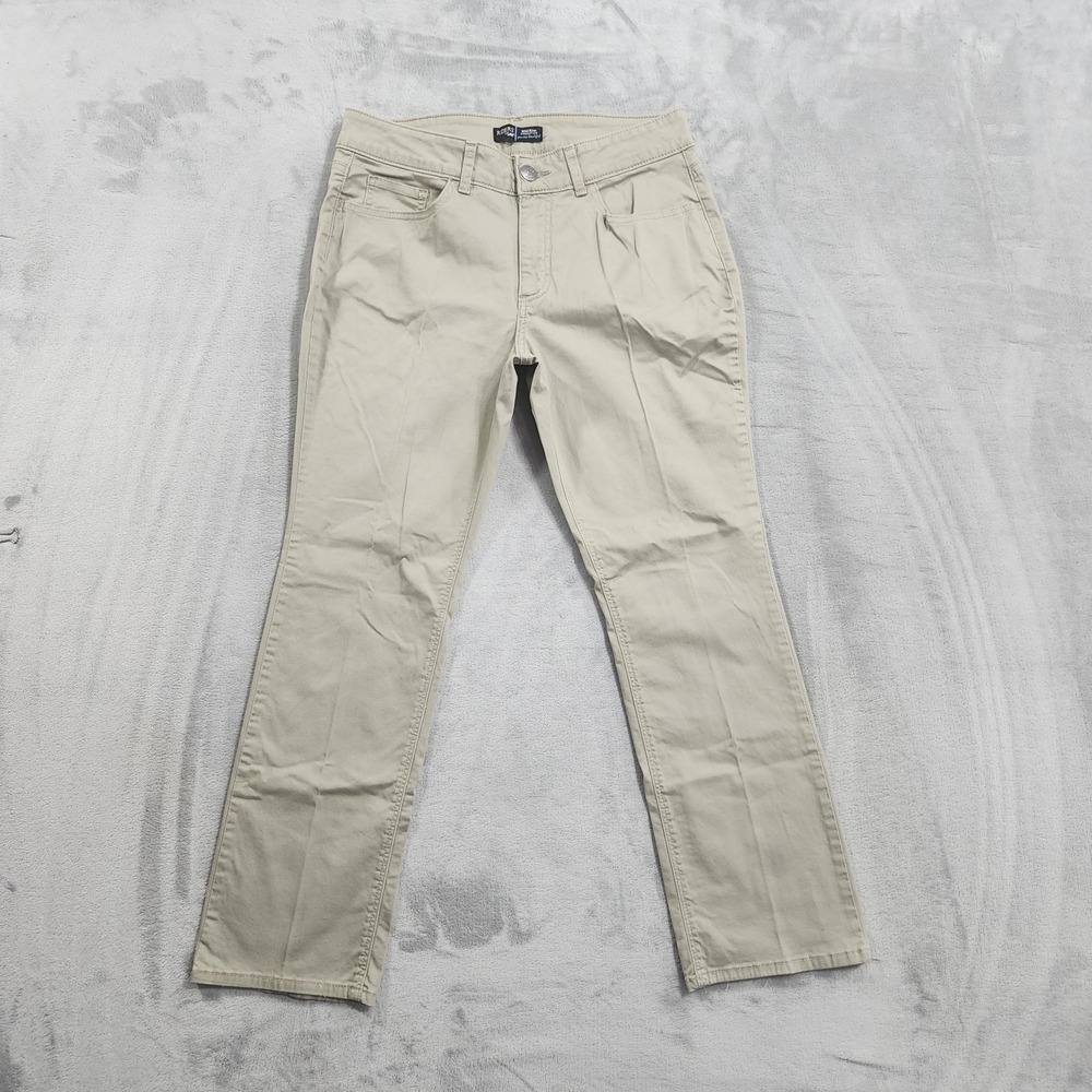 Riders By Lee Jeans Womens 30 Beige Mid Rise Straight Leg Khaki Denim Causal
